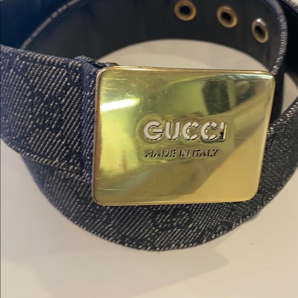 Gucci vintage gg denim belt - Picture 2 of 4